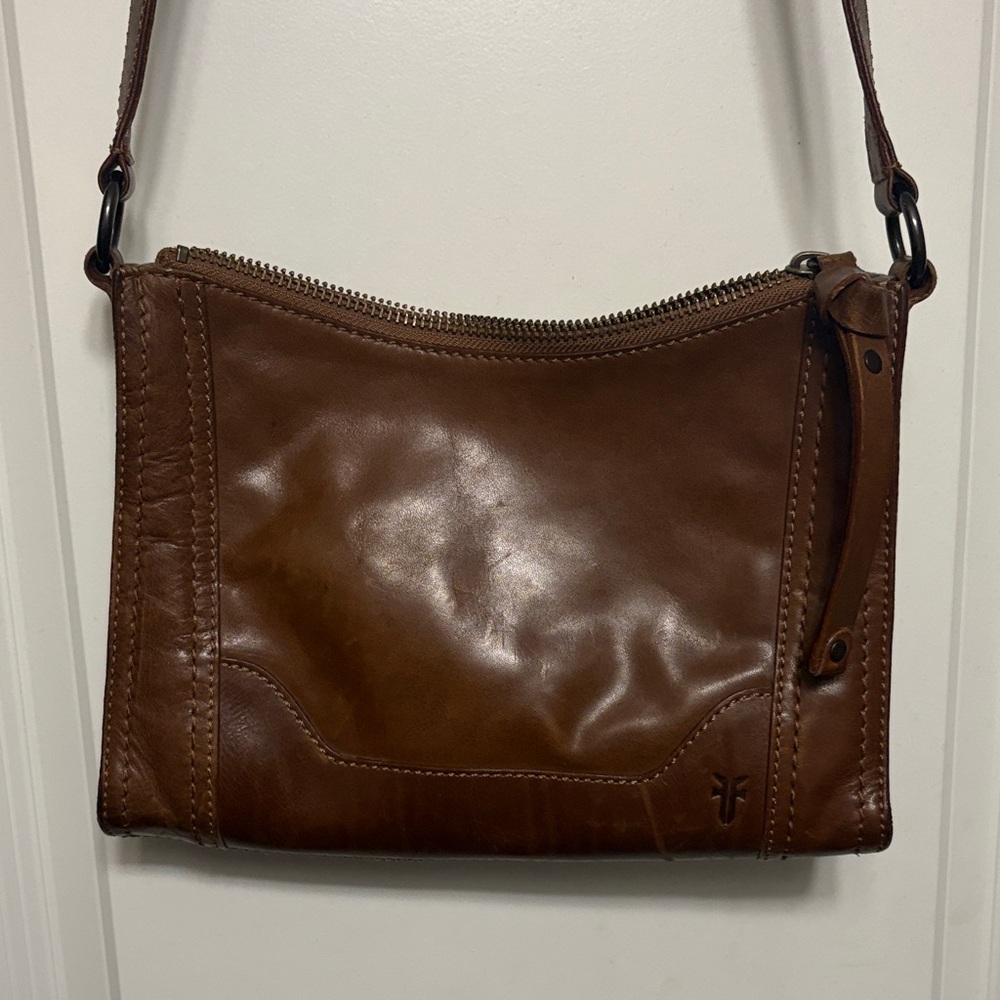 Frye Brown Leather Crossbody Bag